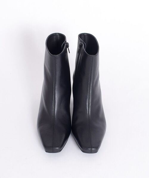 SHIPS（シップス）の「FLAMENQUITAS:スクエアトゥミドルブーツ◇（ブーツ・レディース・ブラック/ベージュ・38/35/36/37）」の4枚目の写真