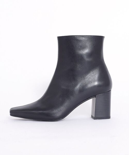 SHIPS（シップス）の「FLAMENQUITAS:スクエアトゥミドルブーツ◇（ブーツ・レディース・ブラック/ベージュ・38/35/36/37）」の6枚目の写真