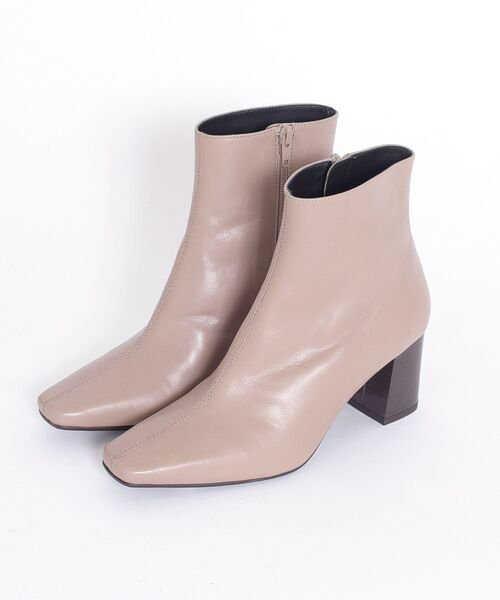 SHIPS（シップス）の「FLAMENQUITAS:スクエアトゥミドルブーツ◇（ブーツ・レディース・ブラック/ベージュ・38/35/36/37）」の10枚目の写真