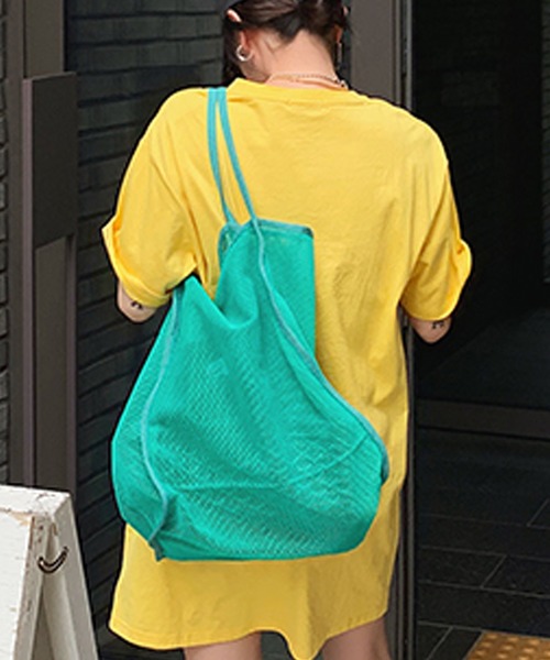 SMILE ORCHID(スマイルオーキッド)の「メッシュエコバッグ(エコバッグ/サブバッグ・レディース・ブラック/ベージュ/イエロー/グリーン・FREE)」の17枚目の写真