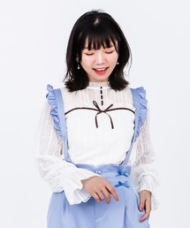 axes femme POETIQUE | チュール重ねブラウス(Tシャツ/カットソー)