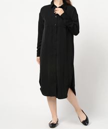 STYLEBLOCK | ツイルスリットロングシャツワンピース(シャツワンピース)