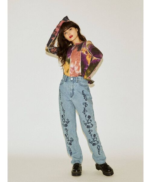 jouetie（ジュエティ）の「ウエスタンステッチデニム（デニムパンツ・レディース・ライトブルー/ブラック/ブラウン・SMALL/MEDIUM）」の11枚目の写真