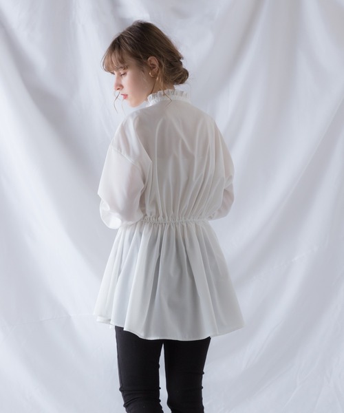 POWANTO LUNE(ポワントリュネ)の「【WEARISTA 諭吉】ニット&フリルシャツセット(ニット/セーター・レディース・ブラック/ライトブラウン・FREE)」の10枚目の写真