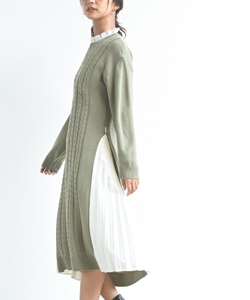 サイドプリーツケーブルニットワンピース ワンピース Rps アールピーエス のファッション通販 Zozotown