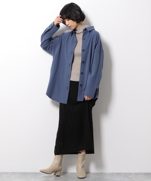 LAKOLE（ラコレ）の「トーナルステッチオーバーサイズシャツ / LAKOLE（シャツ/ブラウス・レディース・ライトベージュ/ブルー/アイボリー・SMALL/MEDIUM）」の21枚目の写真