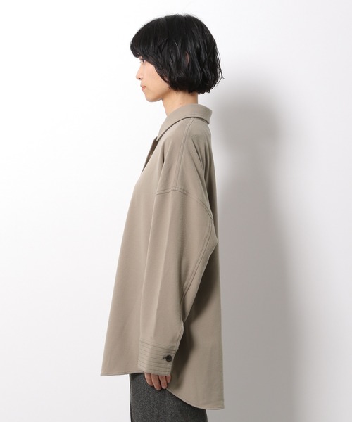 LAKOLE（ラコレ）の「トーナルステッチオーバーサイズシャツ / LAKOLE（シャツ/ブラウス・レディース・ライトベージュ/ブルー/アイボリー・SMALL/MEDIUM）」の11枚目の写真
