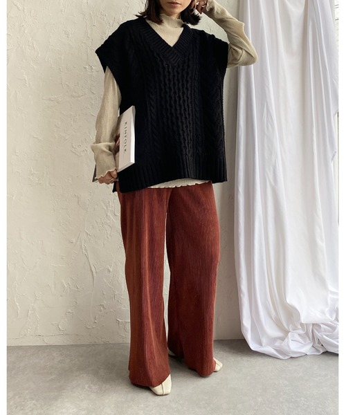 フレームワークス別注　aran アランニット　ゆったり　M ベージュ INVERALLAN - Fisherman's Sweater