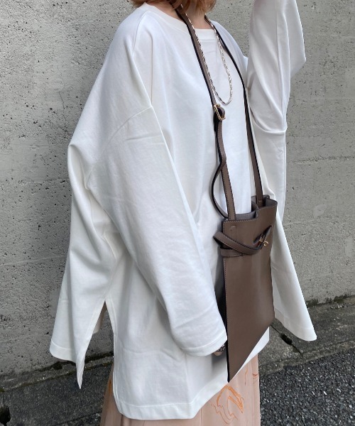 DouDou（ドゥドゥ）の「【再入荷】ベルトモチーフポシェット（ショルダーバッグ・レディース・ブラック/グレイッシュベージュ・FREE）」の13枚目の写真