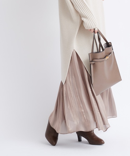 DouDou（ドゥドゥ）の「【再入荷】ベルトモチーフポシェット（ショルダーバッグ・レディース・ブラック/グレイッシュベージュ・FREE）」の7枚目の写真