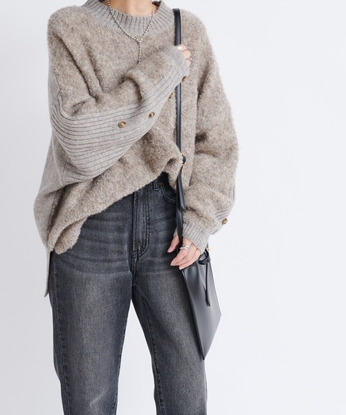 DouDou（ドゥドゥ）の「【再入荷】ベルトモチーフポシェット（ショルダーバッグ・レディース・ブラック/グレイッシュベージュ・FREE）」の15枚目の写真