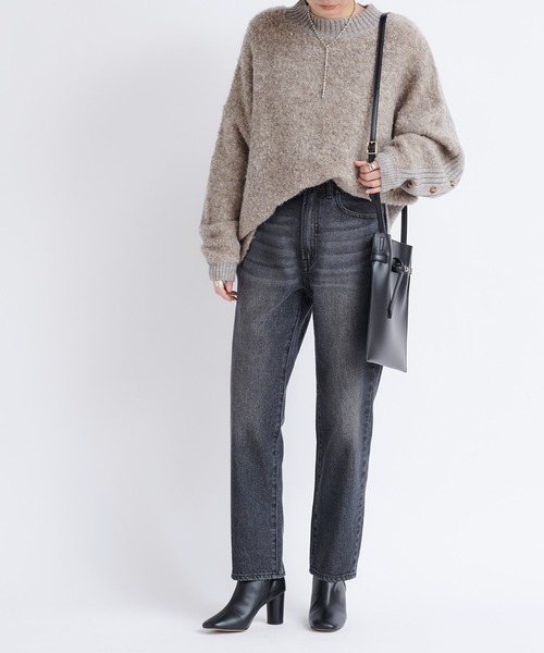 DouDou（ドゥドゥ）の「【再入荷】ベルトモチーフポシェット（ショルダーバッグ・レディース・ブラック/グレイッシュベージュ・FREE）」の17枚目の写真