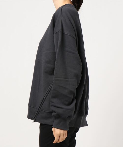 LOWRYS FARM（ローリーズファーム）の「ウラケサイドＺＩＰプルオーバーＬＳ　919406（スウェット・レディース・チャコールグレー/カーキ/アイボリー・FREE）」の5枚目の写真