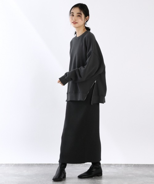 LOWRYS FARM（ローリーズファーム）の「ウラケサイドＺＩＰプルオーバーＬＳ　919406（スウェット・レディース・チャコールグレー/カーキ/アイボリー・FREE）」の7枚目の写真