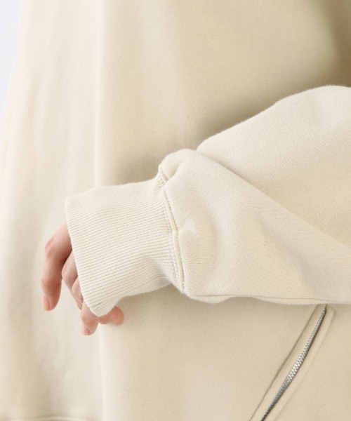 LOWRYS FARM（ローリーズファーム）の「ウラケサイドＺＩＰプルオーバーＬＳ　919406（スウェット・レディース・チャコールグレー/カーキ/アイボリー・FREE）」の13枚目の写真