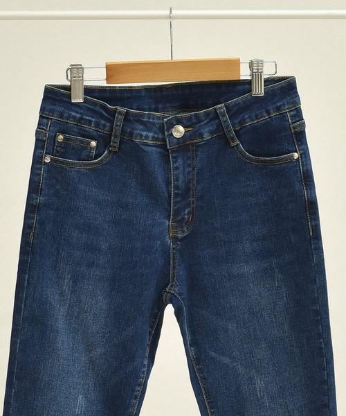 DAY CLOSET(デイ クローゼット)の「レディース アメカジハイウエストストレッチスキニージーンズ(デニムパンツ・レディース・ブルー/ライトブルー/ブラック・M/2XL/S/L/3XL/4XL/XL)」の18枚目の写真