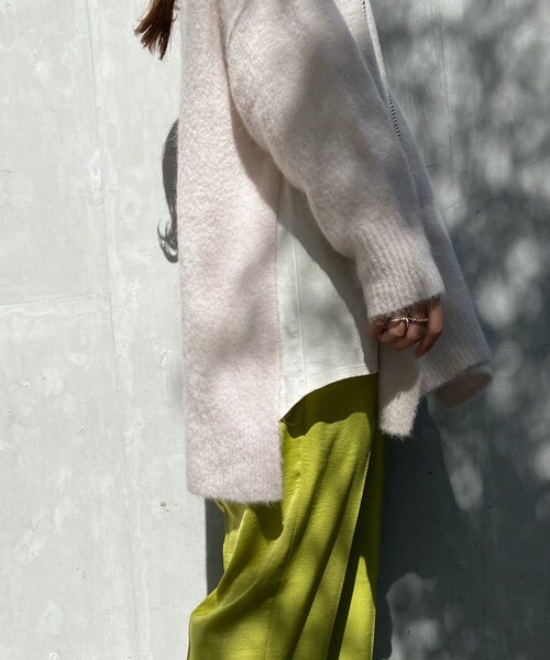 DouDou（ドゥドゥ）の「サイドスリットアルパカプルオーバー（ニット/セーター・レディース・ベージュ/パープル/イエロー・FREE）」の20枚目の写真