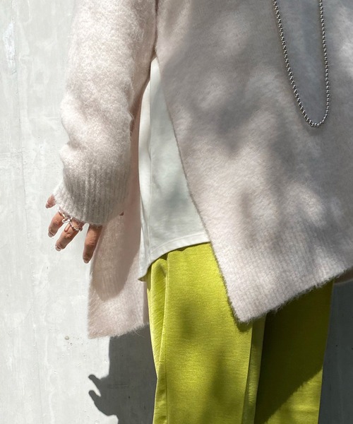 DouDou（ドゥドゥ）の「サイドスリットアルパカプルオーバー（ニット/セーター・レディース・ベージュ/パープル/イエロー・FREE）」の11枚目の写真