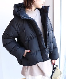 フード付きビッグシルエット中綿ジャケット