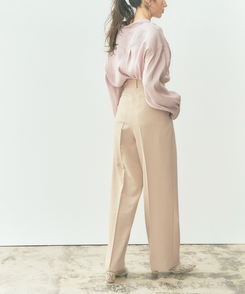 titivate（ティティベイト）の「ﾌﾛﾝﾄﾀｯｸｾﾐﾜｲﾄﾞﾊﾟﾝﾂ（その他パンツ・レディース・ブラック/ベージュ系その他/キャメル/グリーン/ベージュ/ブルーグリーン/コーラルピンク・L/S/M）」の19枚目の写真