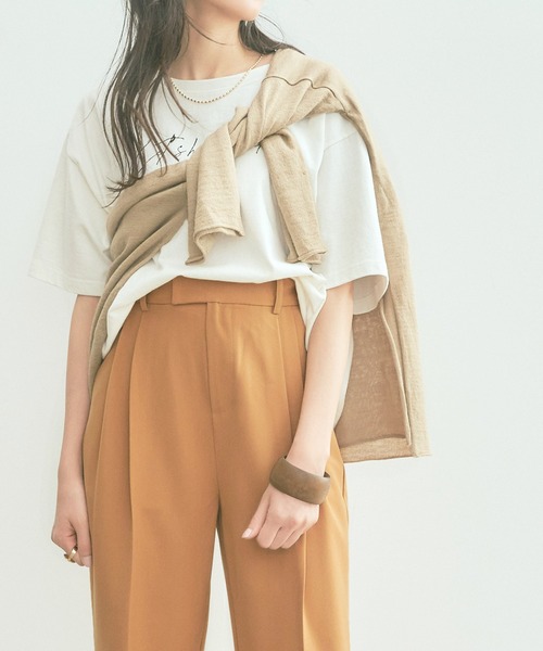 titivate（ティティベイト）の「ﾌﾛﾝﾄﾀｯｸｾﾐﾜｲﾄﾞﾊﾟﾝﾂ（その他パンツ・レディース・ブラック/ベージュ系その他/キャメル/グリーン/ベージュ/ブルーグリーン/コーラルピンク・L/S/M）」の17枚目の写真