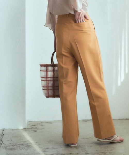 titivate（ティティベイト）の「ﾌﾛﾝﾄﾀｯｸｾﾐﾜｲﾄﾞﾊﾟﾝﾂ（その他パンツ・レディース・ブラック/ベージュ系その他/キャメル/グリーン/ベージュ/ブルーグリーン/コーラルピンク・L/S/M）」の14枚目の写真