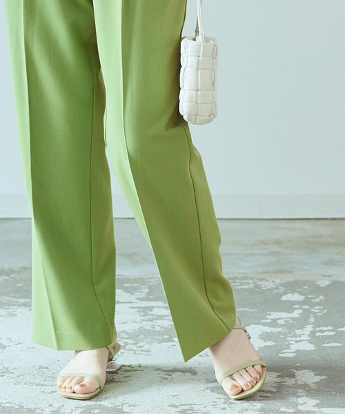 titivate（ティティベイト）の「ﾌﾛﾝﾄﾀｯｸｾﾐﾜｲﾄﾞﾊﾟﾝﾂ（その他パンツ・レディース・ブラック/ベージュ系その他/キャメル/グリーン/ベージュ/ブルーグリーン/コーラルピンク・L/S/M）」の10枚目の写真