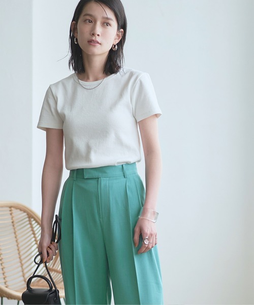 titivate（ティティベイト）の「ﾌﾛﾝﾄﾀｯｸｾﾐﾜｲﾄﾞﾊﾟﾝﾂ（その他パンツ・レディース・ブラック/ベージュ系その他/キャメル/グリーン/ベージュ/ブルーグリーン/コーラルピンク・L/S/M）」の12枚目の写真