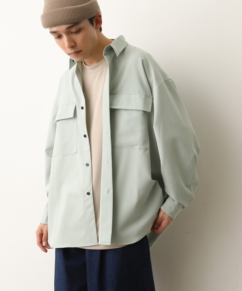 JUNRED（ジュンレッド）の「モンスタービッグシャツ（シャツ/ブラウス・メンズ・ブラック/ベージュ/ライトグリーン・M/L）」の14枚目の写真