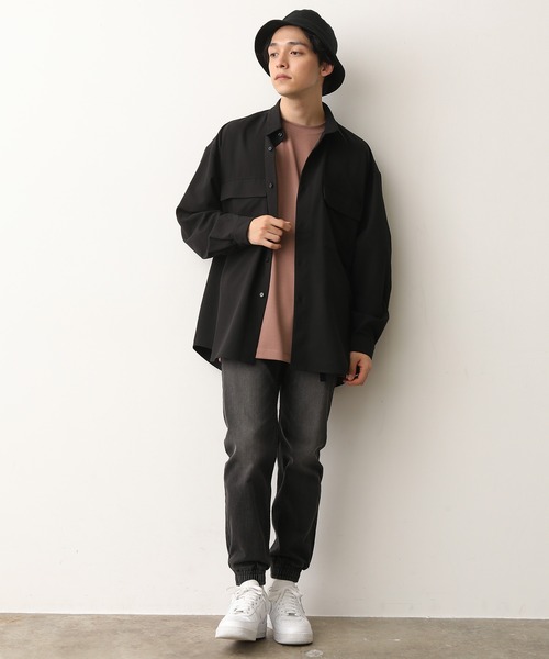 JUNRED（ジュンレッド）の「モンスタービッグシャツ（シャツ/ブラウス・メンズ・ブラック/ベージュ/ライトグリーン・M/L）」の6枚目の写真