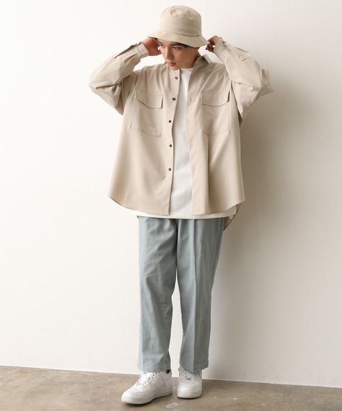 JUNRED（ジュンレッド）の「モンスタービッグシャツ（シャツ/ブラウス・メンズ・ブラック/ベージュ/ライトグリーン・M/L）」の11枚目の写真