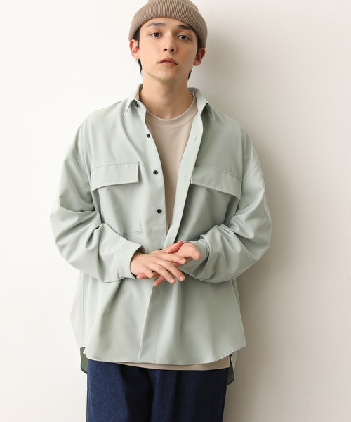 JUNRED（ジュンレッド）の「モンスタービッグシャツ（シャツ/ブラウス・メンズ・ブラック/ベージュ/ライトグリーン・M/L）」の16枚目の写真