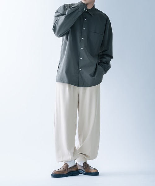 epnok（エプノック）の「ストレッチツイルワイドパンツ(SET UP)（その他パンツ・メンズ・グレイッシュベージュ/ブラック/ブルー・LARGE/MEDIUM）」の10枚目の写真