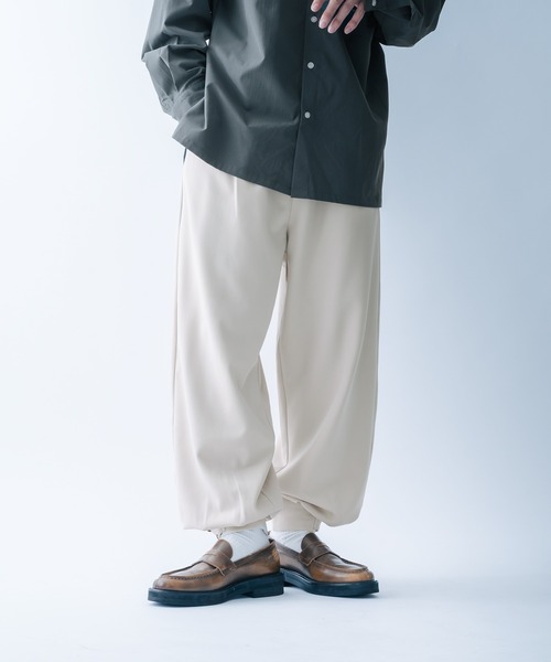 epnok（エプノック）の「ストレッチツイルワイドパンツ(SET UP)（その他パンツ・メンズ・グレイッシュベージュ/ブラック/ブルー・LARGE/MEDIUM）」の4枚目の写真