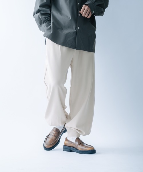 epnok（エプノック）の「ストレッチツイルワイドパンツ(SET UP)（その他パンツ・メンズ・グレイッシュベージュ/ブラック/ブルー・LARGE/MEDIUM）」の5枚目の写真