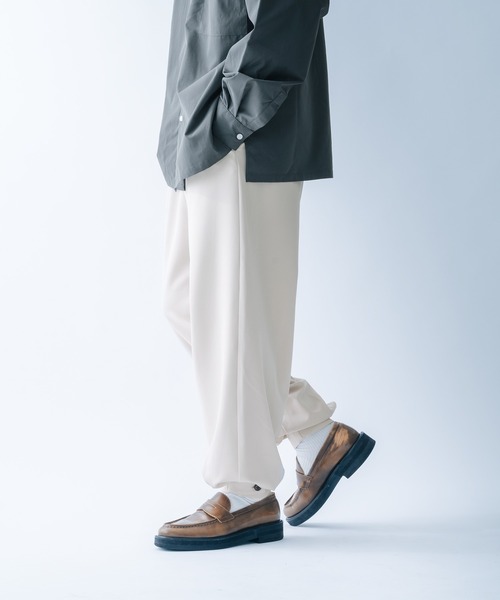 epnok（エプノック）の「ストレッチツイルワイドパンツ(SET UP)（その他パンツ・メンズ・グレイッシュベージュ/ブラック/ブルー・LARGE/MEDIUM）」の6枚目の写真