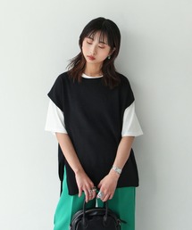 Chillfar | 畦編みサイドリボンニットベスト(ベスト)