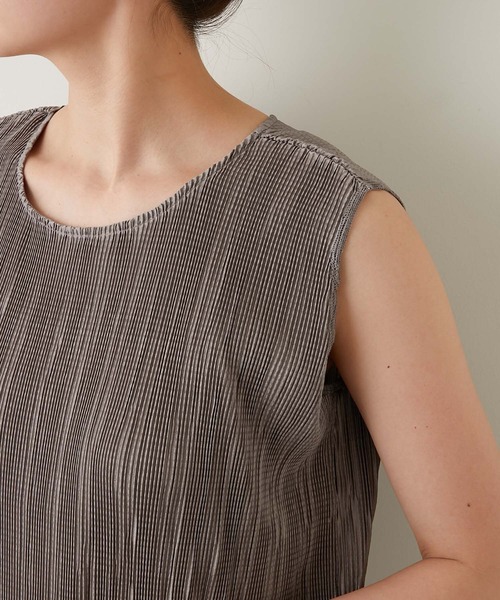 GALLARDAGALANTE（ガリャルダガランテ）の「プリーツロングワンピース（ワンピース・レディース・ベージュ/グレー・マルチサイズ）」の12枚目の写真