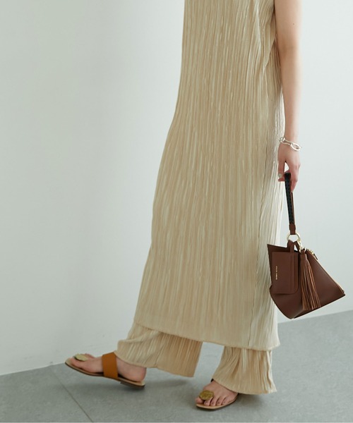 GALLARDAGALANTE（ガリャルダガランテ）の「プリーツロングワンピース（ワンピース・レディース・ベージュ/グレー・マルチサイズ）」の20枚目の写真