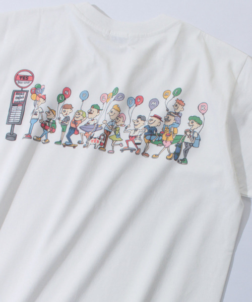 The Endless Summer（エンドレスサマー）の「TES TRAVEL TEE（Tシャツ/カットソー・メンズ・ベージュ/ホワイト/ピンク系その他4・LARGE/SMALL/X-LARGE/MEDIUM）」の2枚目の写真