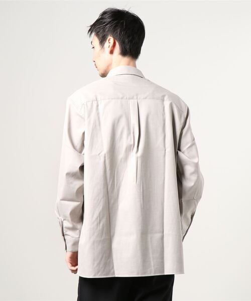 SLICK(スリック)の「綿麻シャークスキンダブルポケットシャツ(シャツ/ブラウス・メンズ・ライトグレー/ブラウン/ネイビー・1/2)」の10枚目の写真