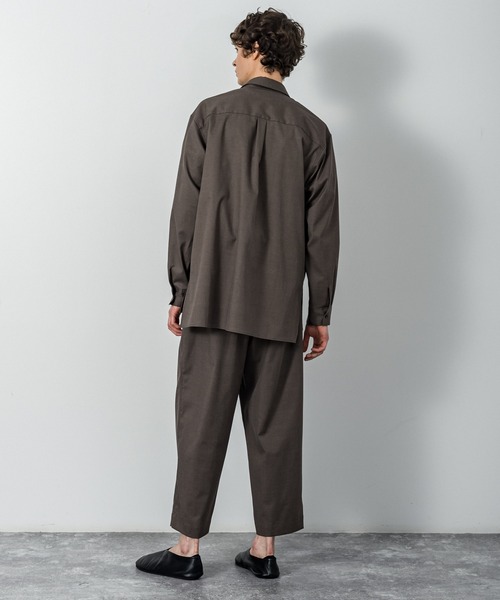 SLICK(スリック)の「綿麻シャークスキンダブルポケットシャツ(シャツ/ブラウス・メンズ・ライトグレー/ブラウン/ネイビー・1/2)」の16枚目の写真