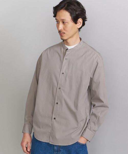 BEAUTY&YOUTH UNITED ARROWS(ビューティーアンドユースユナイテッドアローズ)の「BY TANGO バンドカラー ワイドフォルム テーパード シャツ(シャツ/ブラウス・メンズ・グレー/ライトブルー/ホワイト/ダークグリーン・M/S/L/XL)」の3枚目の写真