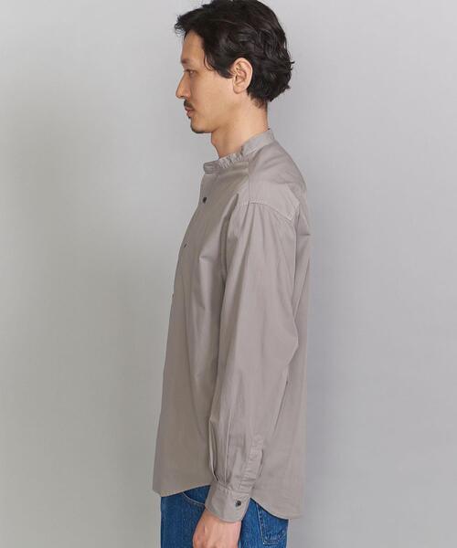 BEAUTY&YOUTH UNITED ARROWS(ビューティーアンドユースユナイテッドアローズ)の「BY TANGO バンドカラー ワイドフォルム テーパード シャツ(シャツ/ブラウス・メンズ・グレー/ライトブルー/ホワイト/ダークグリーン・M/S/L/XL)」の6枚目の写真