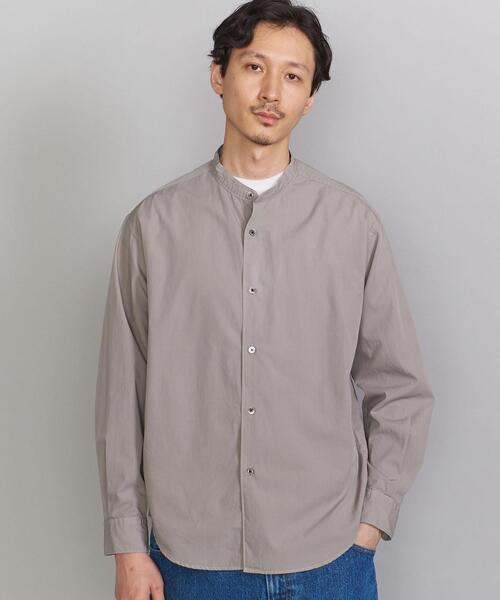 BEAUTY&YOUTH UNITED ARROWS(ビューティーアンドユースユナイテッドアローズ)の「BY TANGO バンドカラー ワイドフォルム テーパード シャツ(シャツ/ブラウス・メンズ・グレー/ライトブルー/ホワイト/ダークグリーン・M/S/L/XL)」の21枚目の写真