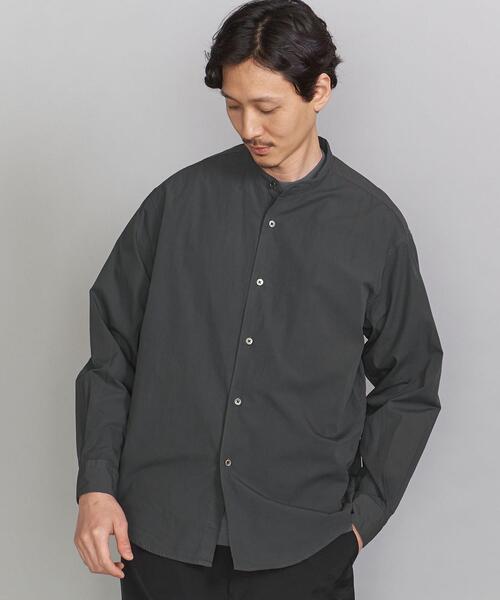 BEAUTY&YOUTH UNITED ARROWS(ビューティーアンドユースユナイテッドアローズ)の「BY TANGO バンドカラー ワイドフォルム テーパード シャツ(シャツ/ブラウス・メンズ・ダークグリーン/グレー/ホワイト/ライトブルー・L/M/S/XL)」の19枚目の写真