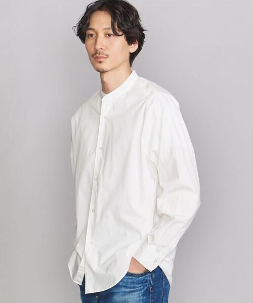 BEAUTY&YOUTH UNITED ARROWS(ビューティーアンドユースユナイテッドアローズ)の「BY TANGO バンドカラー ワイドフォルム テーパード シャツ(シャツ/ブラウス・メンズ・グレー/ライトブルー/ホワイト/ダークグリーン・M/S/L/XL)」の18枚目の写真