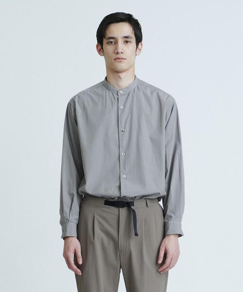 BEAUTY&YOUTH UNITED ARROWS(ビューティーアンドユースユナイテッドアローズ)の「BY TANGO バンドカラー ワイドフォルム テーパード シャツ(シャツ/ブラウス・メンズ・グレー/ライトブルー/ホワイト/ダークグリーン・M/S/L/XL)」の13枚目の写真