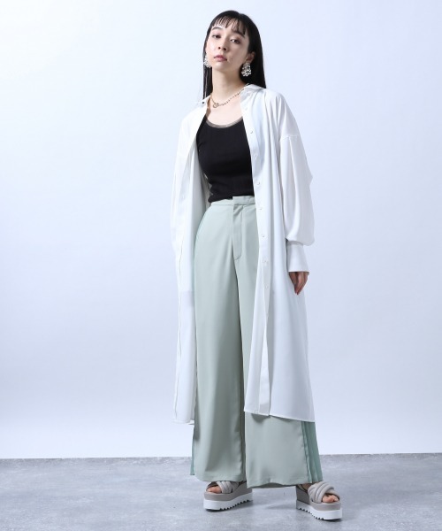 HARE(ハレ)の「2WAYバックプリーツワンピース(HARE)(ワンピース・レディース・ブラック/オフホワイト/ライトグリーン・FREE)」の22枚目の写真