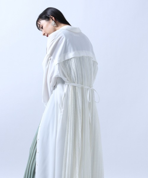 HARE(ハレ)の「2WAYバックプリーツワンピース(HARE)(ワンピース・レディース・ブラック/オフホワイト/ライトグリーン・FREE)」の11枚目の写真